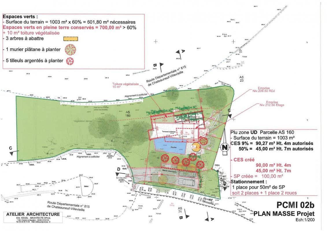 Terrain  - 1 003m² - CONTES