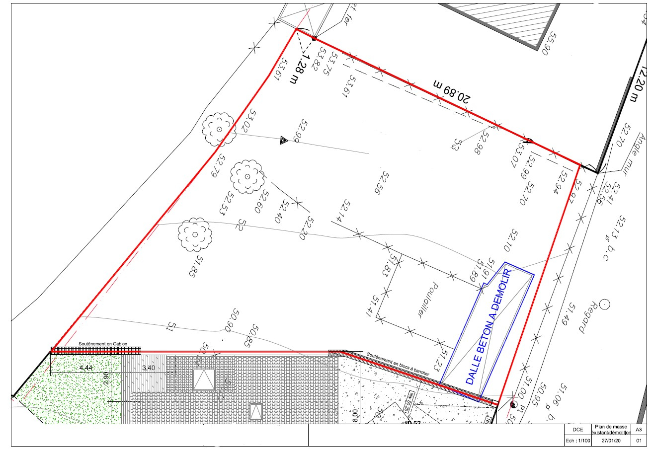 Terrain  - 443m²