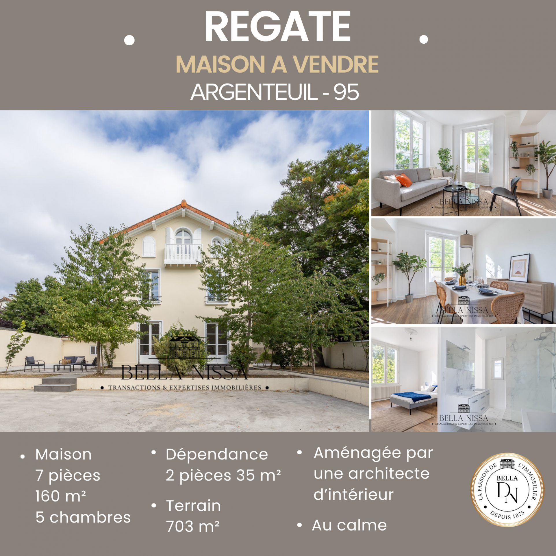 Maison 7 pièces - 160m² - ARGENTEUIL