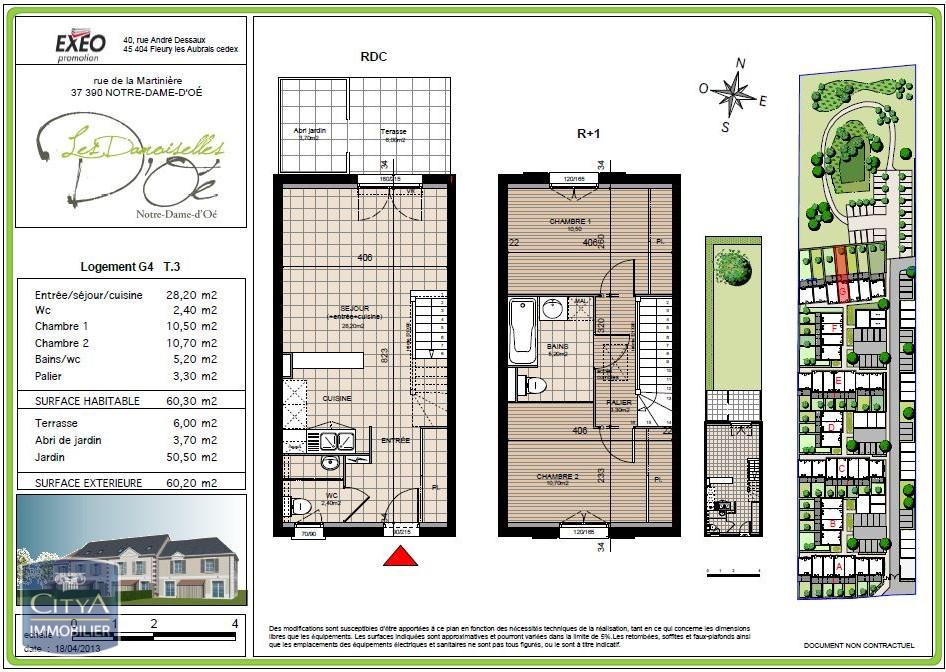 Maison 3 pièces - 60m² - NOTRE DAME D OE