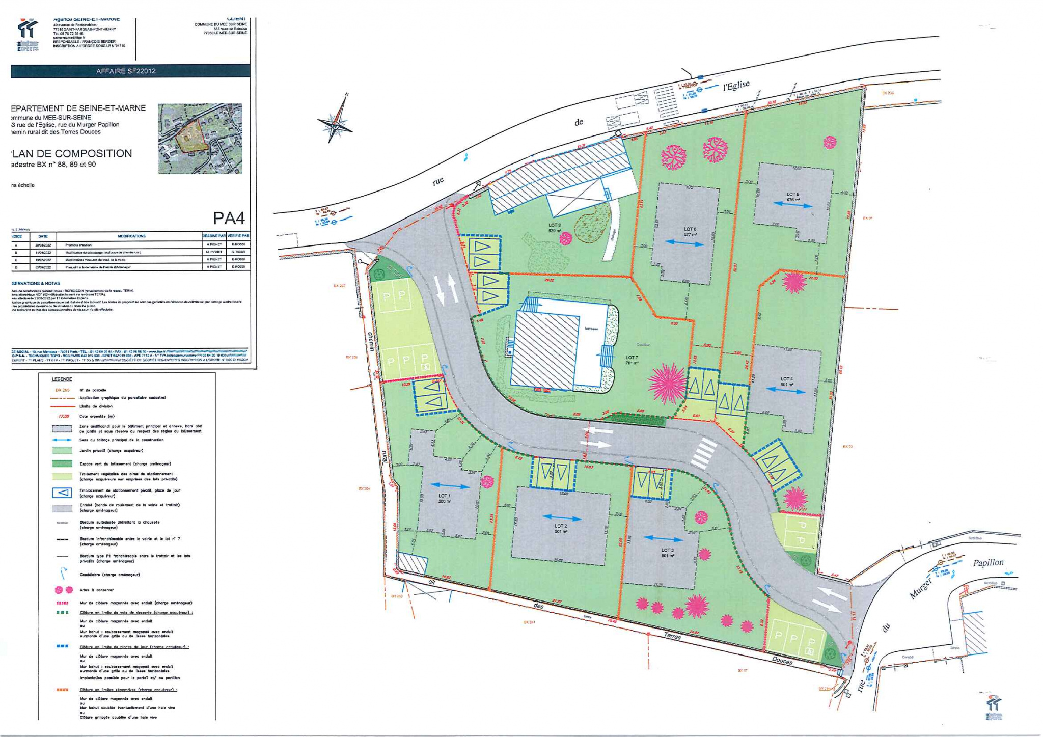 Terrain  - 676m² - LE MEE SUR SEINE