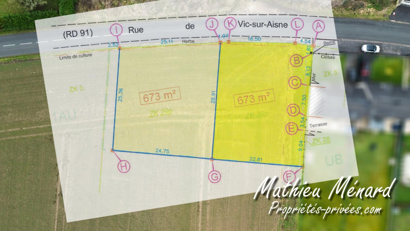 Terrain  - 673m² - SOISSONS