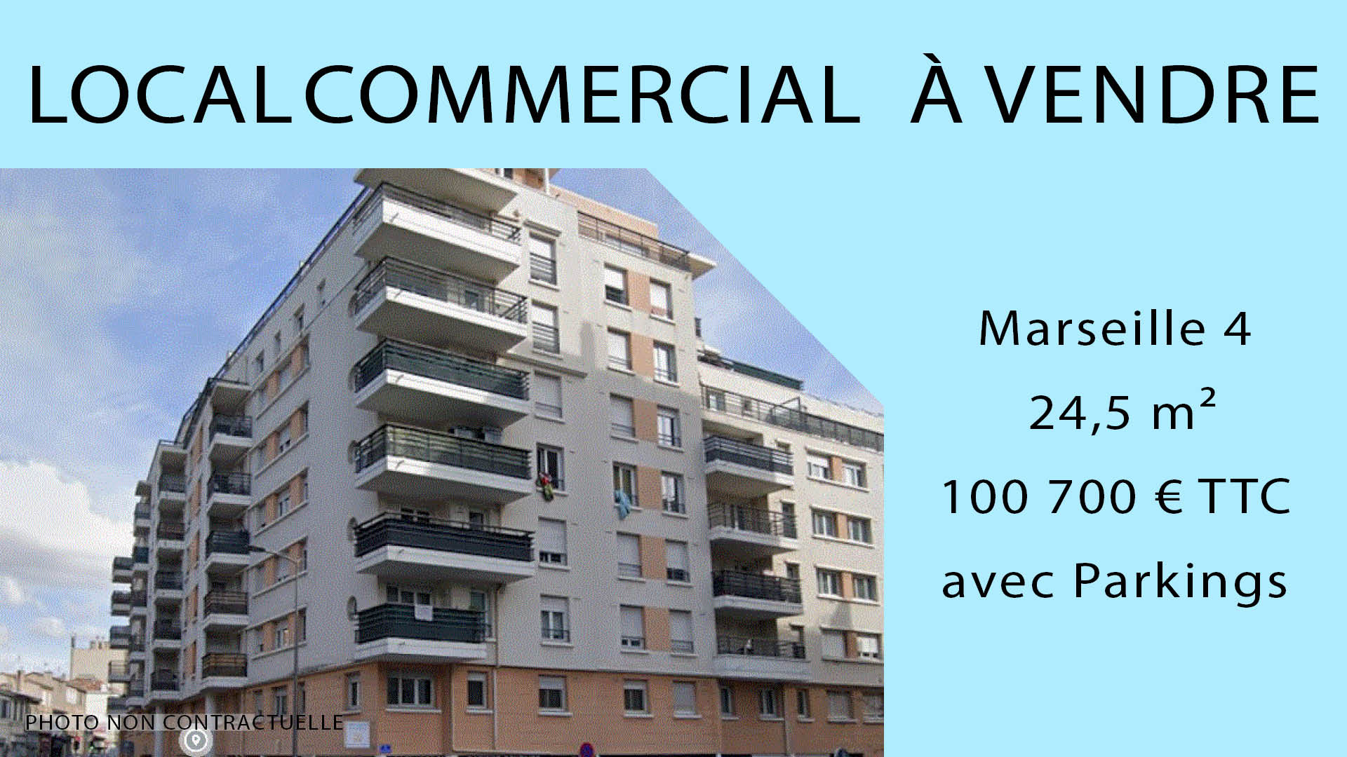Local commercial  25m² MARSEILLE  4ème MARSEILLE 04