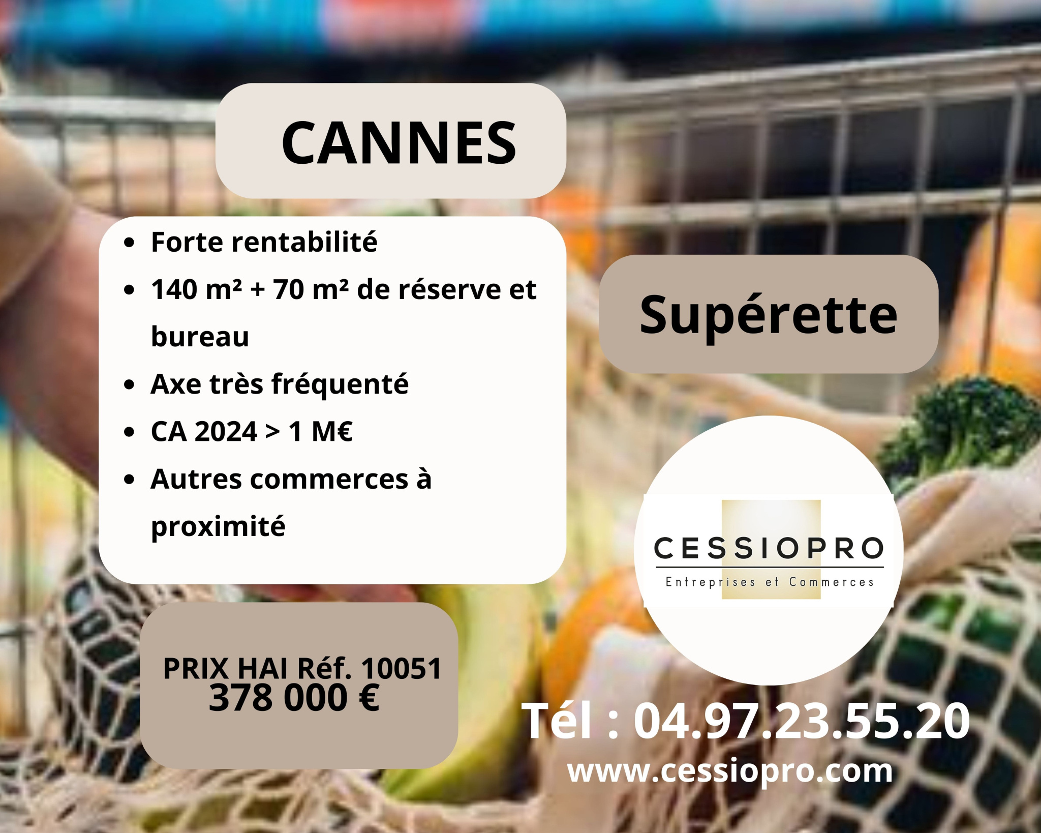 Fonds de commerce  CANNES 06400 CANNES