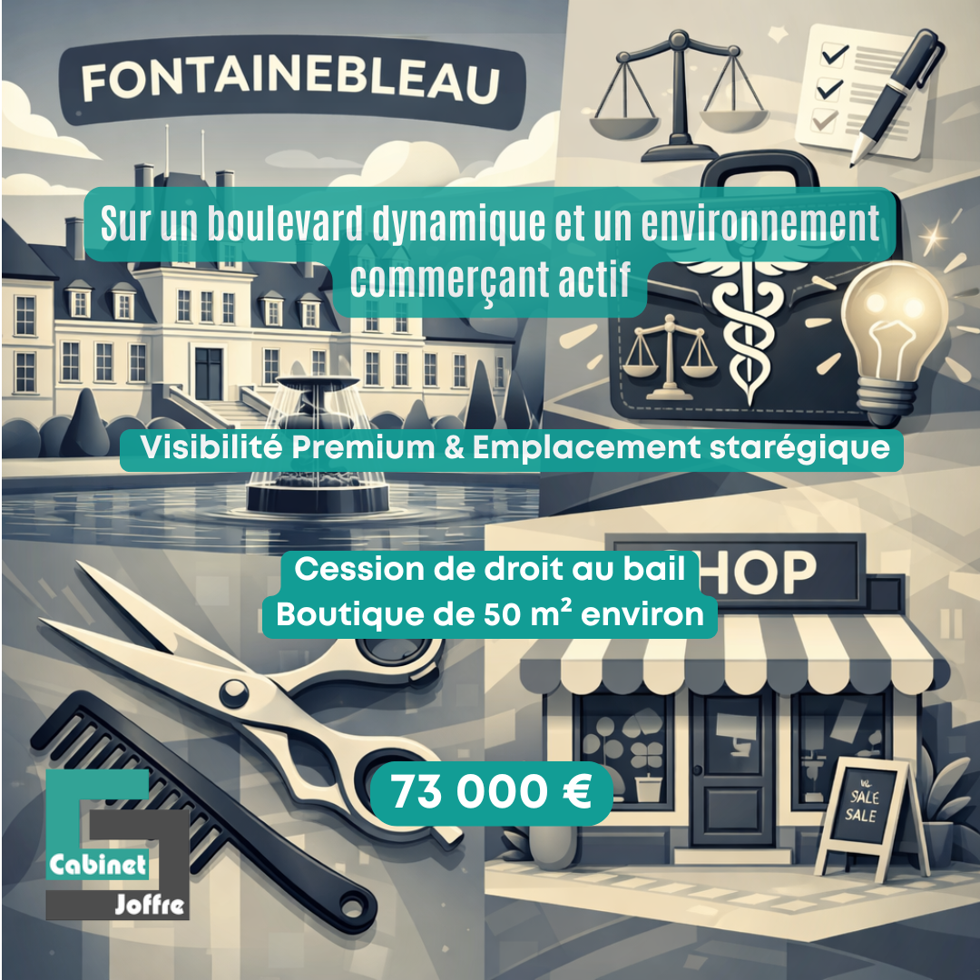 Fonds de commerce FONTAINEBLEAU 77300 FONTAINEBLEAU