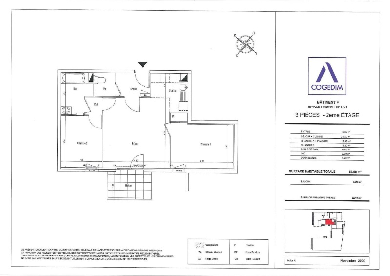Appartement 3 pièces 56m² MASSY 91300 photo 2