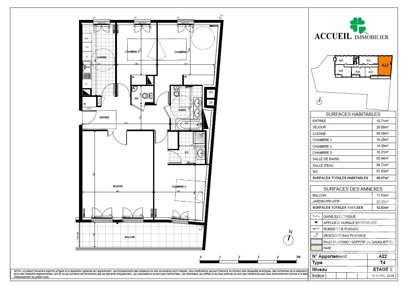 Appartement 4 pièces 99m² VERSAILLES 78000