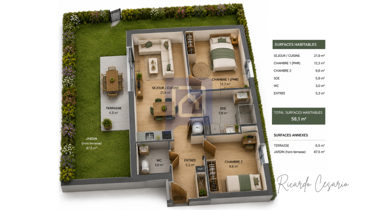 Appartement – Quimper, Quatre Chemins, Kernénez - Vue 4