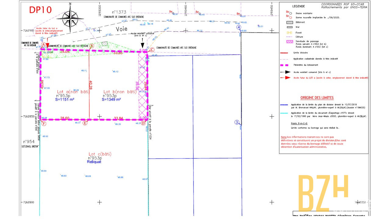 Terrain 2 500m²
