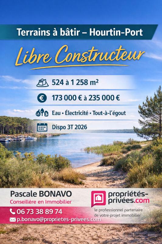 Achat Terrain 565m² HOURTIN 33990 - Plus