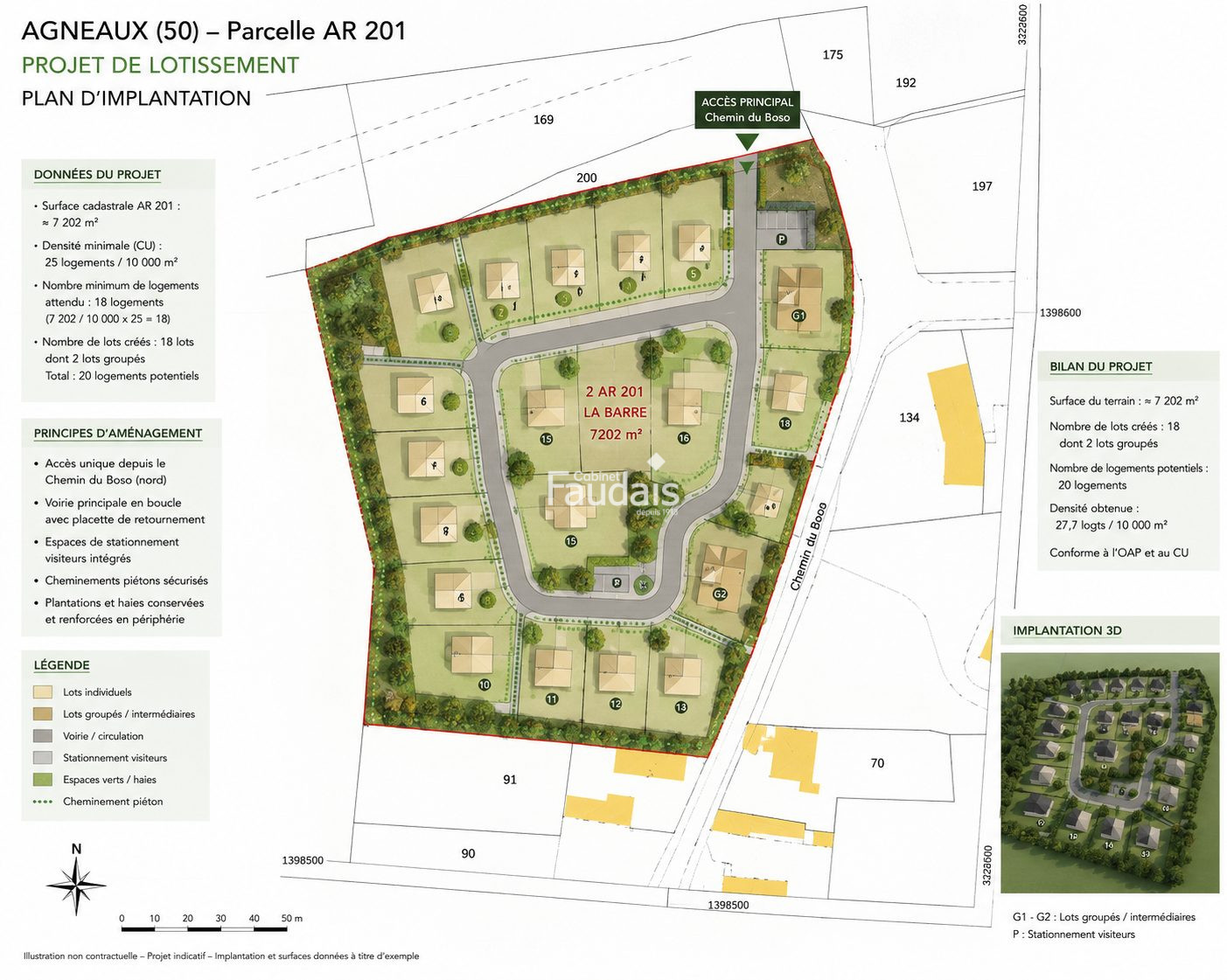 Achat Terrain 7 202m² AGNEAUX 50180