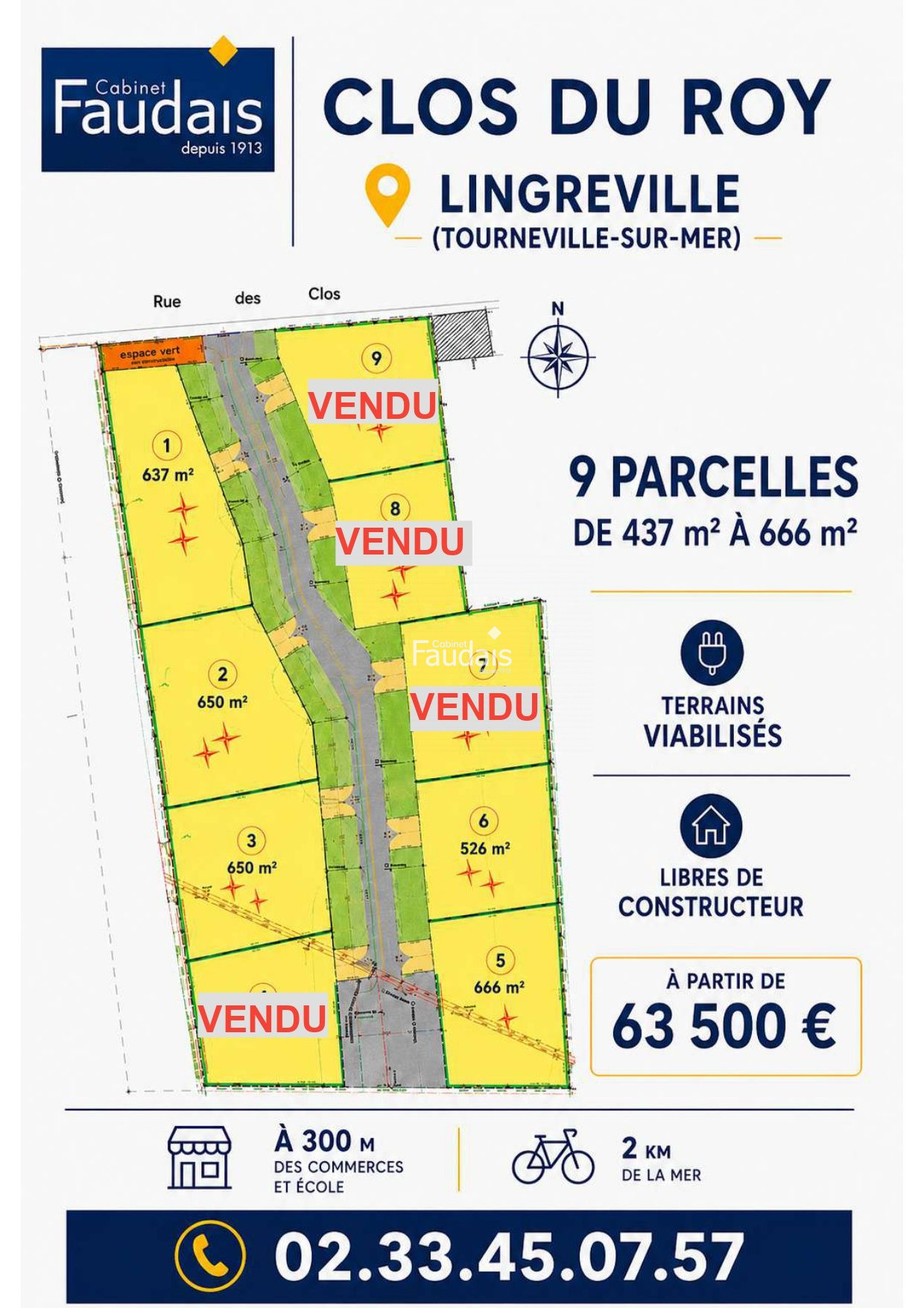 Terrain 437 m² · à Lingreville · 437 m² · 63 500 €