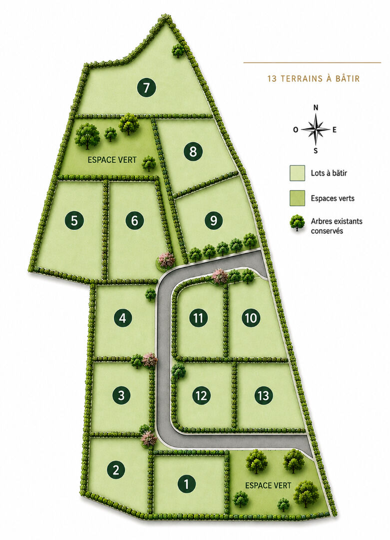 Achat Terrain 1 080m² - Vue 2