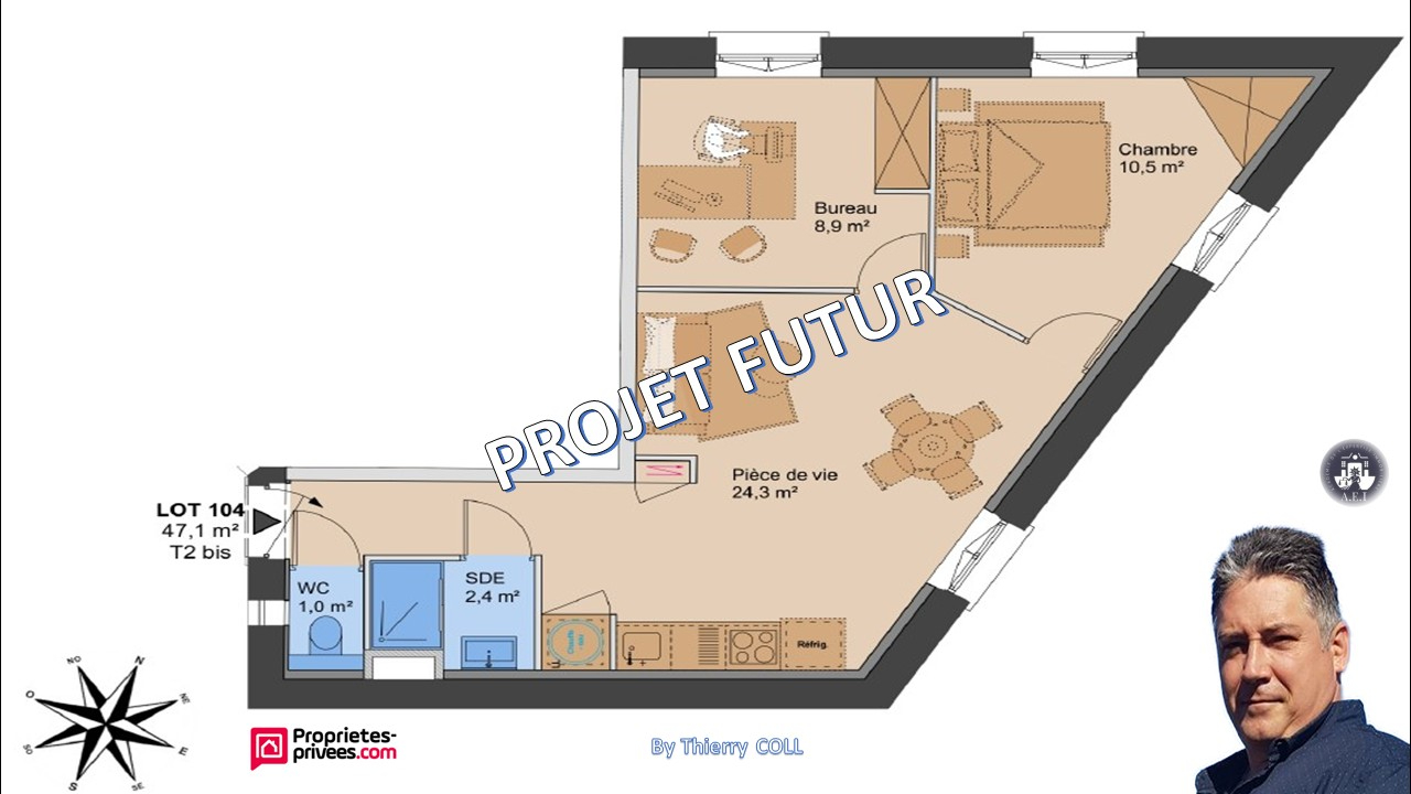 Appartement 3 pièces 47 m² · à Lyon 03 · 47 m² · 228 580 €