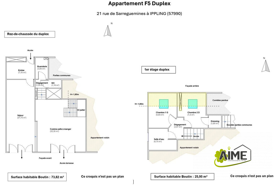 Appartement 4 pièces 100 m² · à Ippling · 100 m² · 790 €/mois
