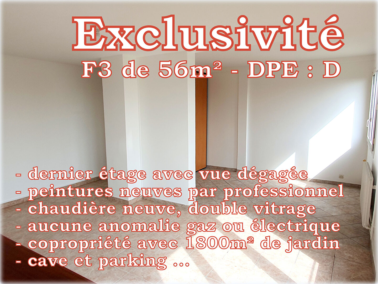 Appartement 3 pièces 56 m² · à Le Raincy · 56 m² · 170 000 €
