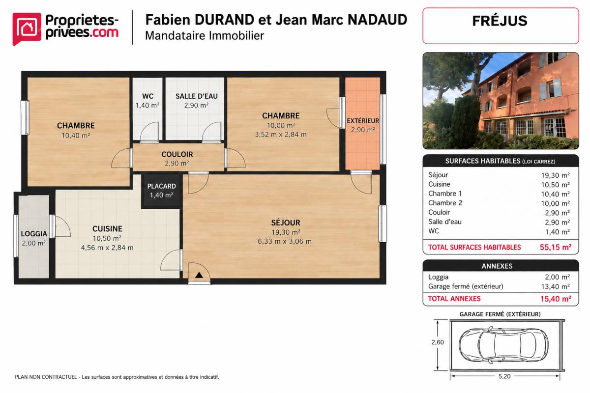 Appartement 3 pièces 55 m² · à Frejus · 55 m² · 226 000 €
