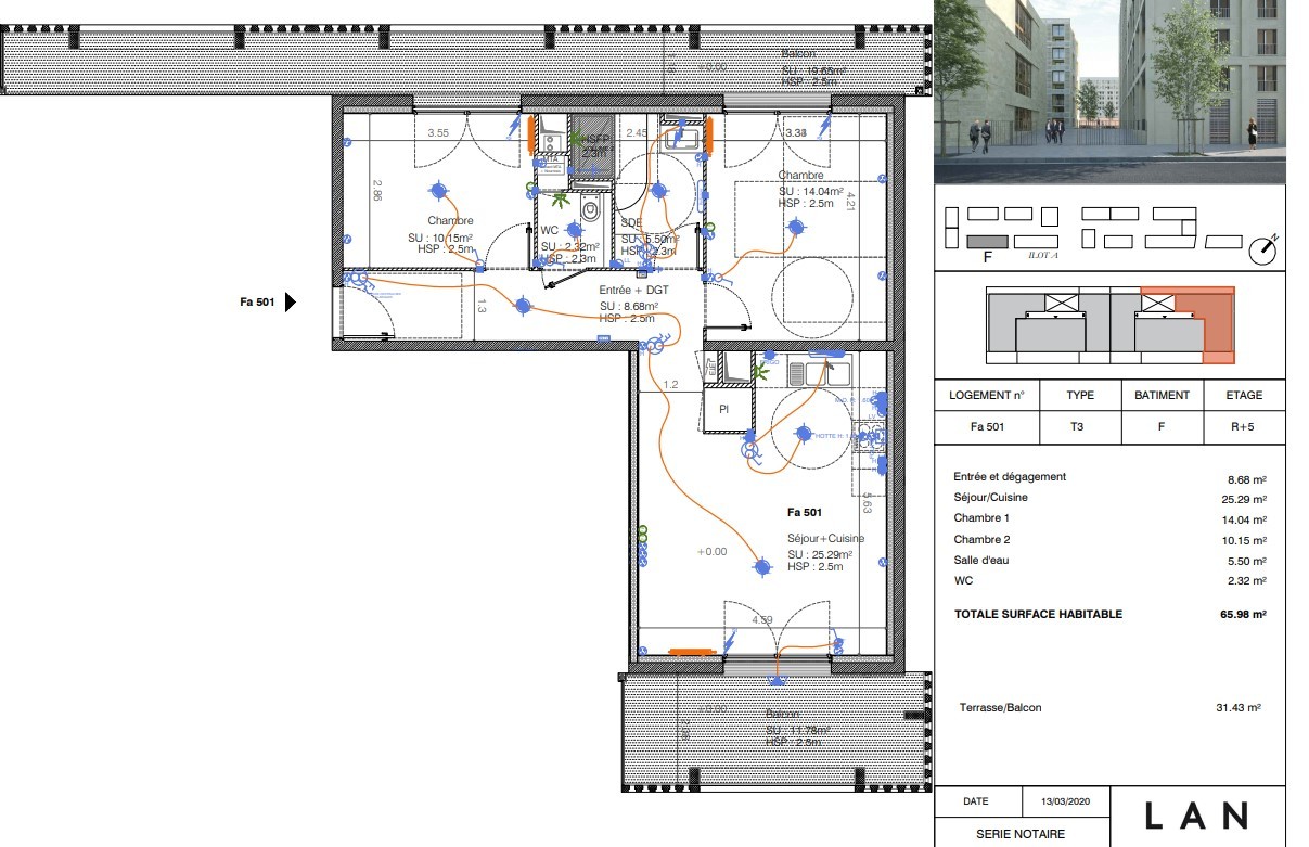 Appartement 3 pièces 65 m² · à Bordeaux · 65 m² · 913 €/mois