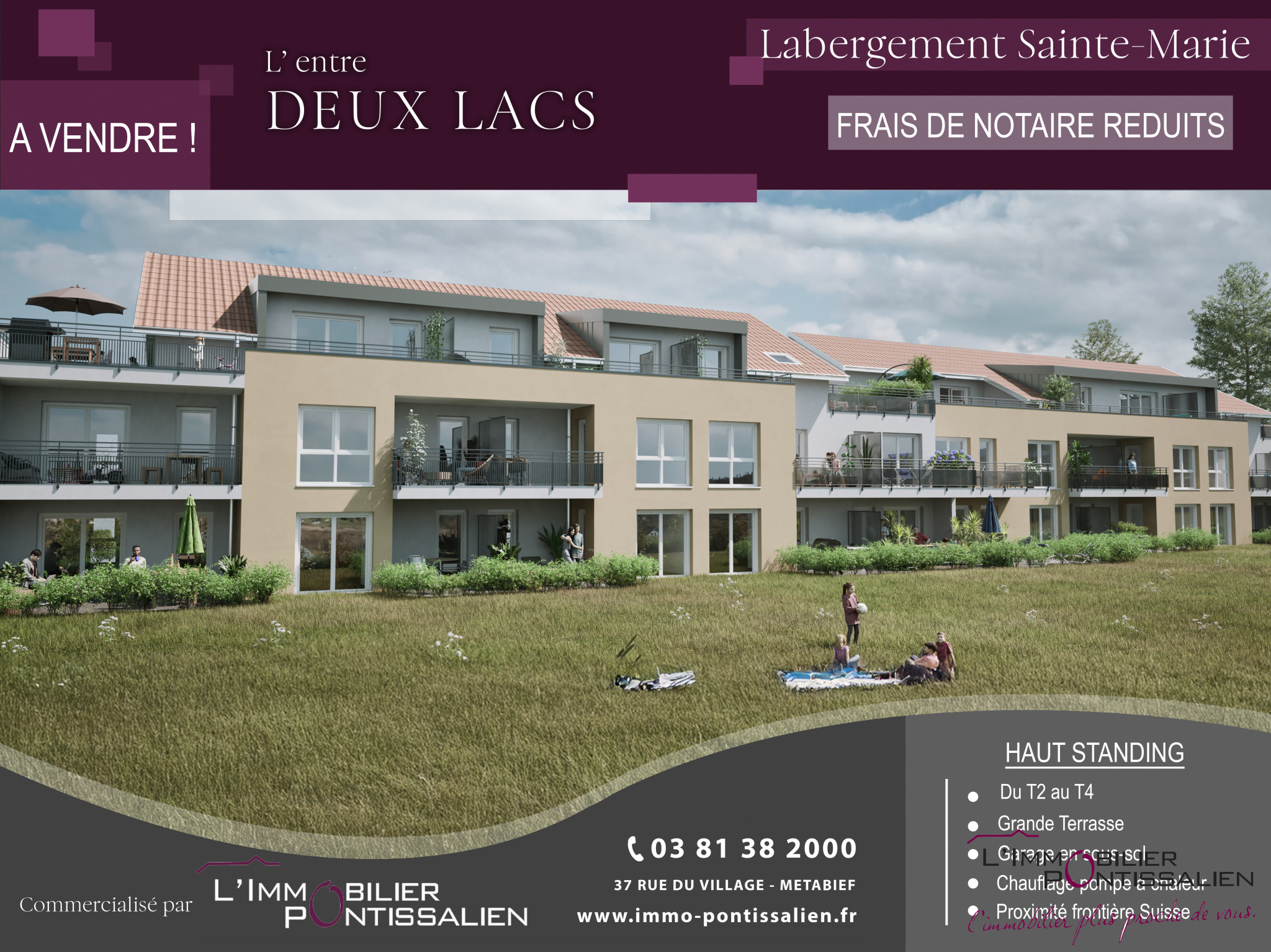Appartement 3 pièces 68 m² · à Labergement-Sainte-Marie · 68 m² · 297 000 €