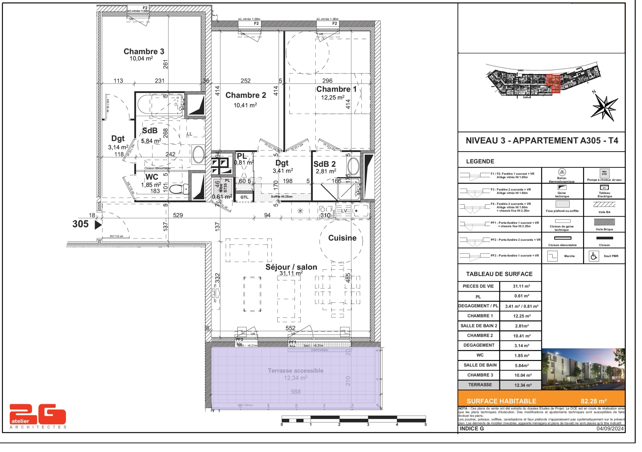 Appartement 4 pièces 82 m² · à Caen · 82 m² · 409 000 €