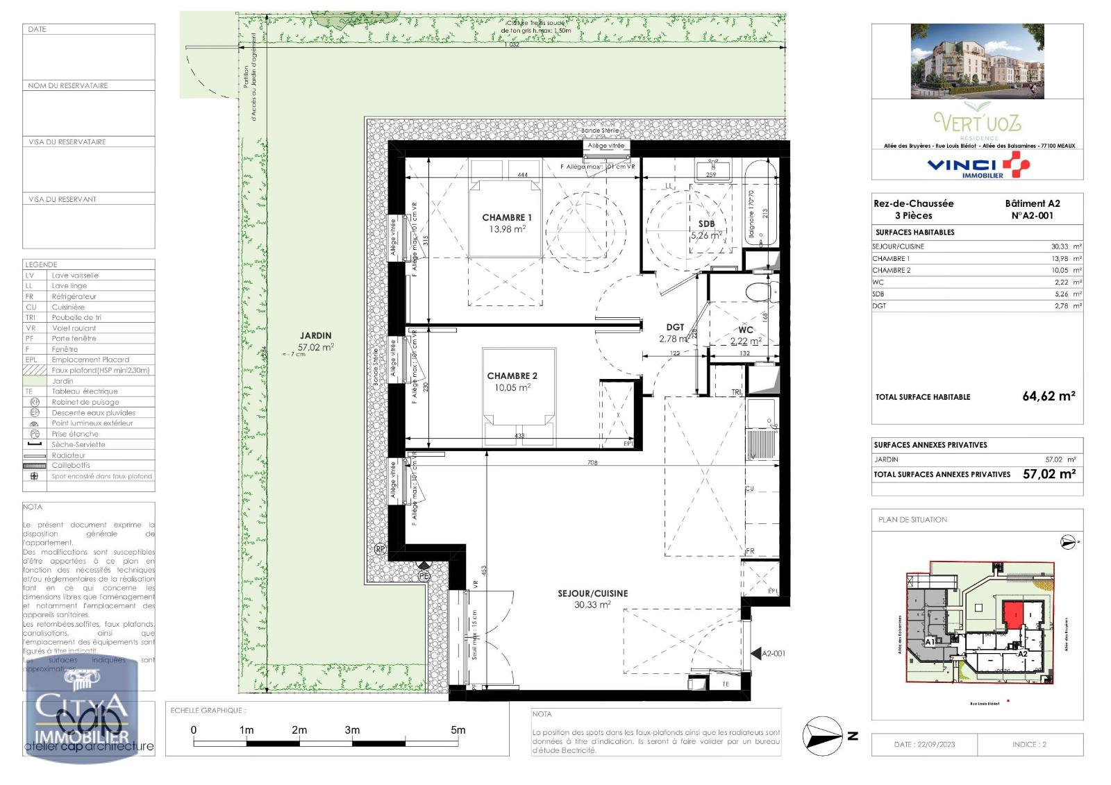 Appartement 3 pièces 64 m² · à Meaux · 64 m² · 1 047 €/mois