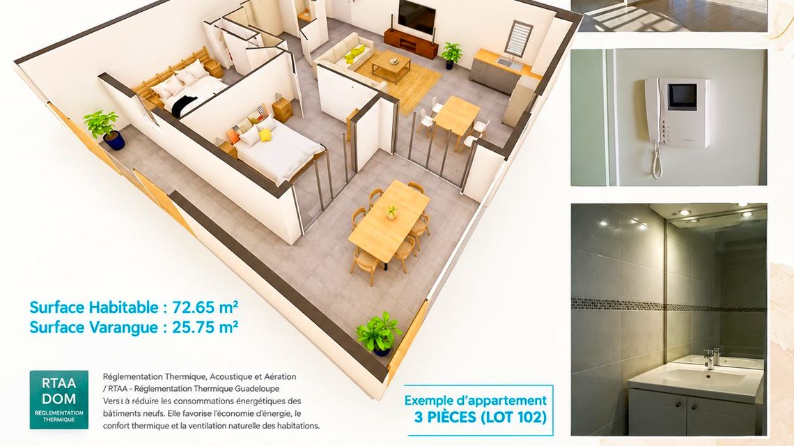 Appartement – BAIE MAHAULT GUADELOUPE DROM - Plus
