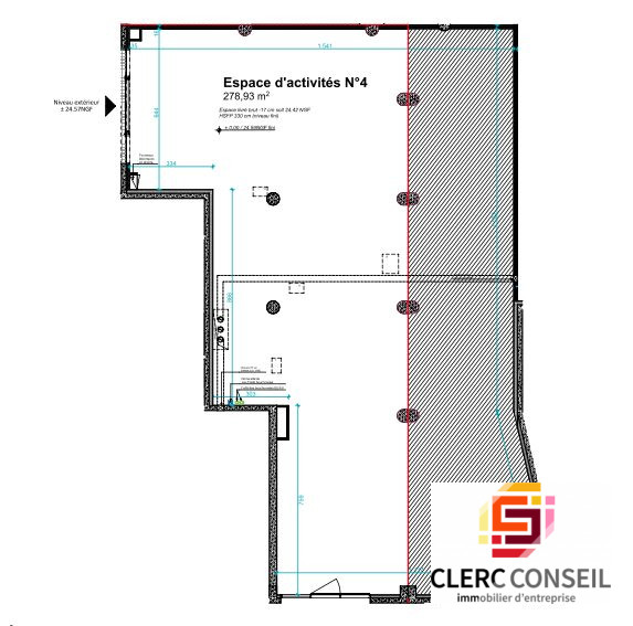 Local commercial 279 m² · à Vernon · 279 m² · 3 138 €/mois
