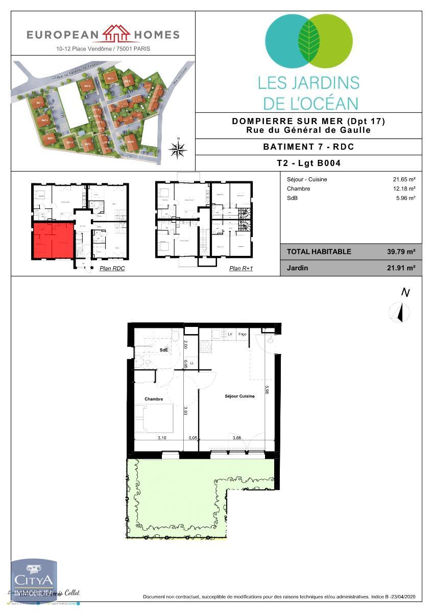 Appartement 2 pièces 39 m² · à Dompierre-sur-Mer · 39 m² · 566 €/mois