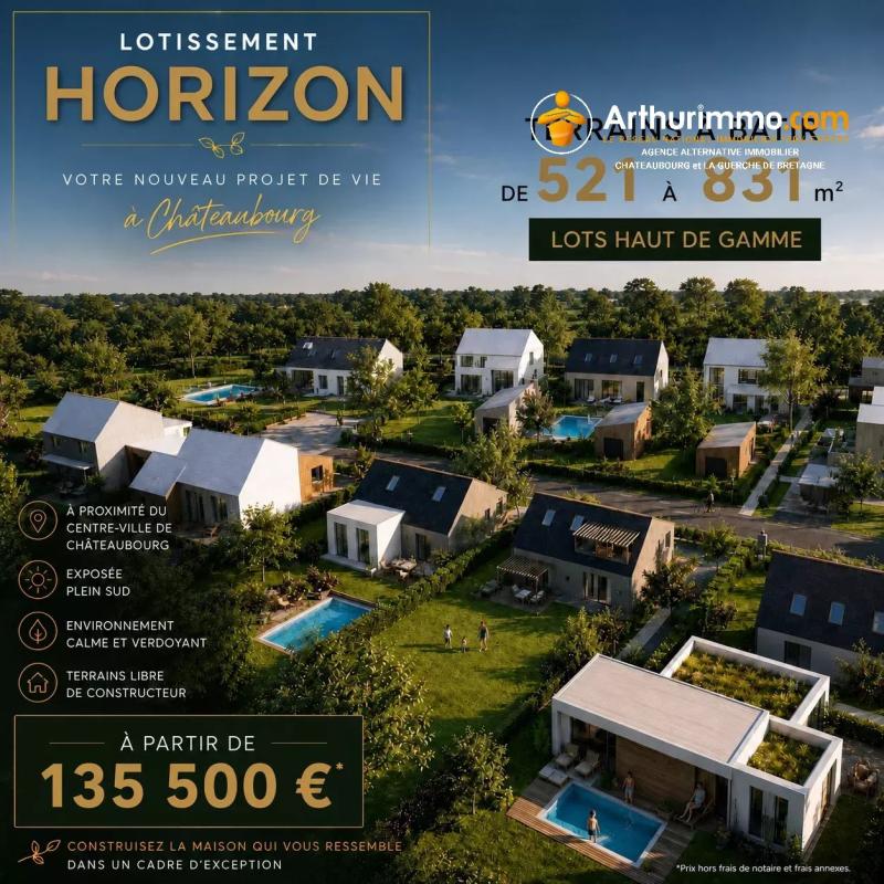Terrain 521 m² · à Châteaubourg · 521 m² · 135 500 €
