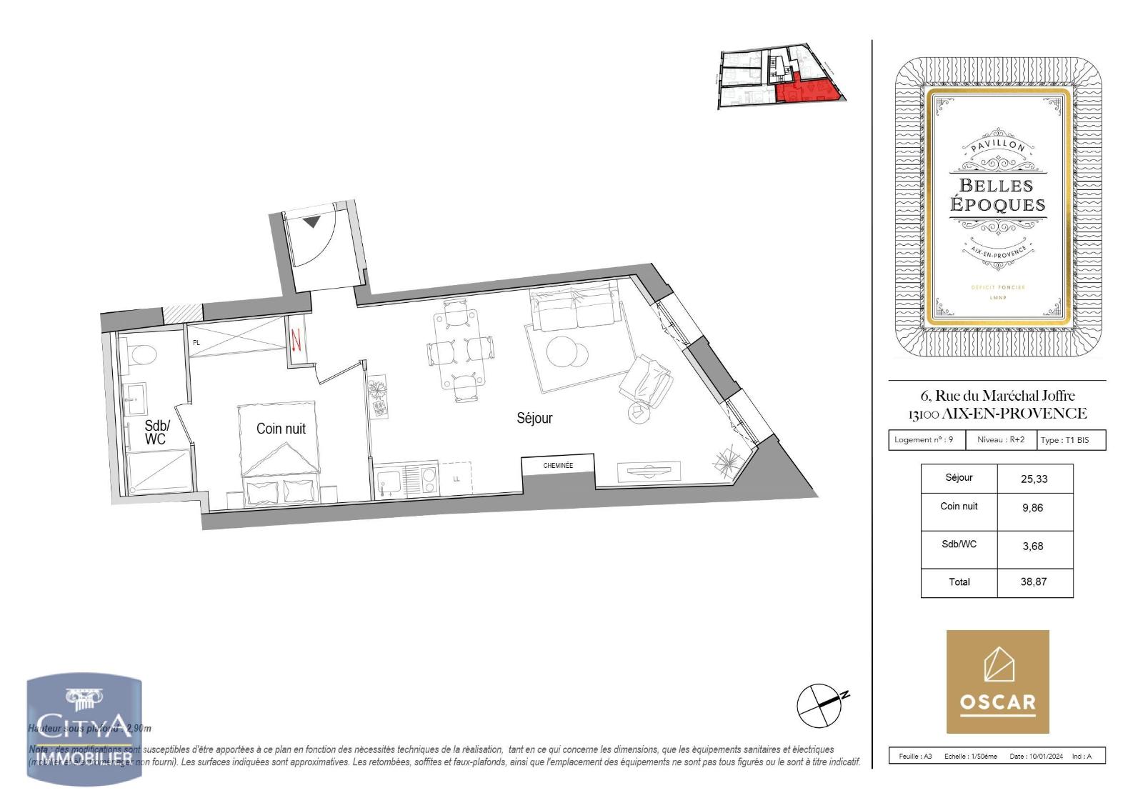 Appartement 1 pièce 38 m² · à Aix-en-Provence · 38 m² · 810 €/mois