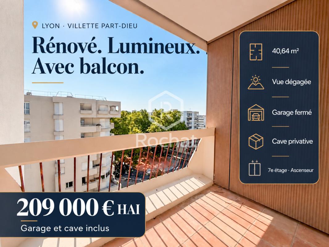 Appartement 1 pièce 40 m² · à Lyon 03 · 40 m² · 209 000 €