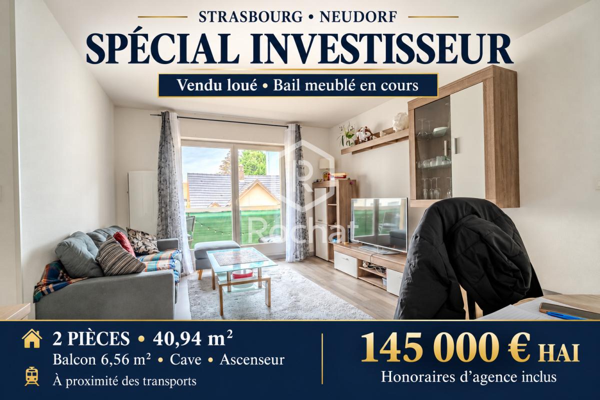 Appartement 2 pièces 40 m² · à Strasbourg · 40 m² · 145 000 €